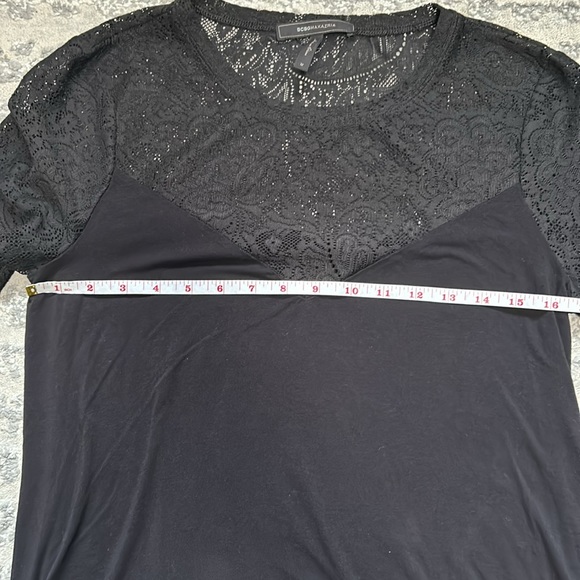 BCBGMAXAZRIA High low Lace top & sleeve Dress - Picture 8 of 8